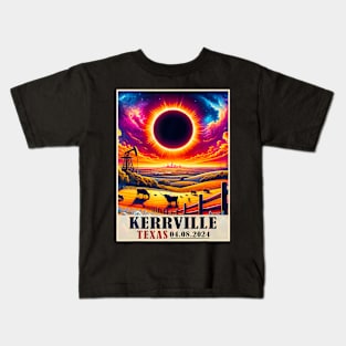 Kerrville Texas Total Solar Eclipse 2024 Totatily Vintage Kids T-Shirt